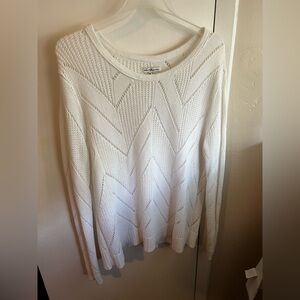 American eagle outfitters White Chevron Knit Sweater